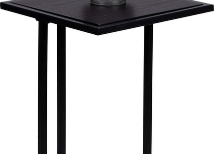 Arti Casa Bijzettafel - Metaal en MDF - 58 x 33 x 33 CM - Nachtkastje - Plantentafel - Laptoptafel - Industriële Uitstraling - Zwart - MBDeals.nl
