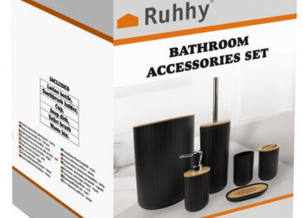 Ruhhy - Badkamer Accessoires Set - 6 Delig - Hygiënisch - Modern Design