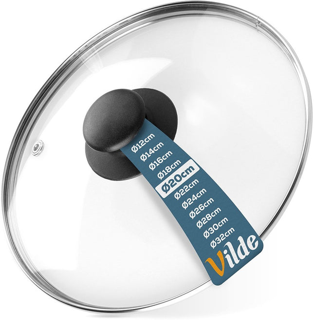 Vilde - Pan Deksel - Glas - 20cm Diameter - Bestand Tegen +200°C Hitte