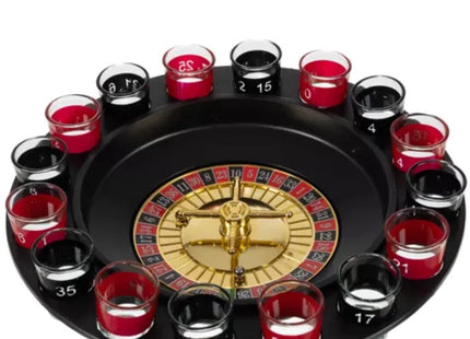 Malatec - Alcohol Roulette Spel - Met 16 Glazen - Vanaf 18 Jaar - Afmetingen 29 X 6.5 Cm