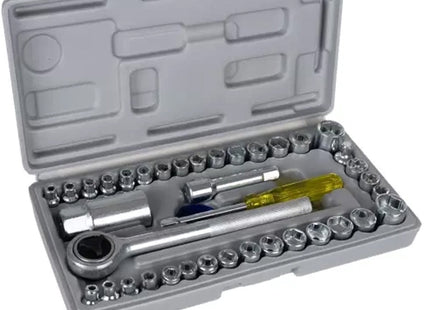 Bigstren - Doppensleutelset - 40-Delig - Maten van 4 Mm tot 16 Mm - Afmetingen 25x14x5 Cm