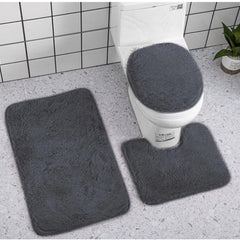 Ruhhy badkamerset 3-delig met antislip, wasbaar in de wasmachine