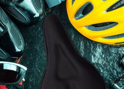Benson zadeldekje fiets met gel en anti-slip noppen, zwart