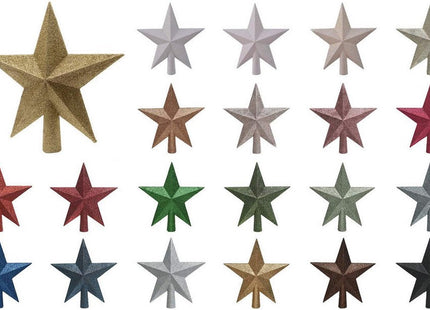 Decoris - Piek Plastic Ster - Glitter - Wit - 19x19cm