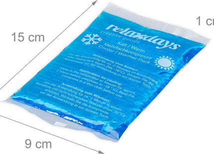 Relaxdays - Coldpack - Herbruikbaar - 9x15cm - Warm en Koud Gebruik - Set van 8