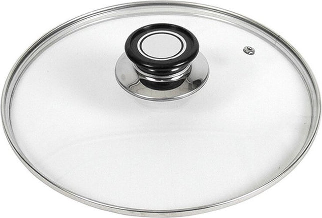 Gerimport - Universele Pannendeksel - 28 Cm - Glas - Met Stoomgaatje