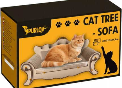 Purlov - Krabmeubel Sofa - Eenvoudig te Monteren - Klauwverzorging - MDF en Karton