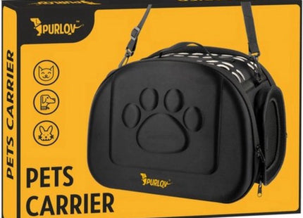 Purlov - Draagtas voor Honden en Katten - Voor Kleine Huisdieren - Met Ventilatieopeningen - Verstelbare Schouderriem - Vouwbaar
