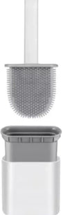 Ruhhy - Siliconen WC-Borstel - 36 Cm - Krasvrij - Met Muurbevestiging
