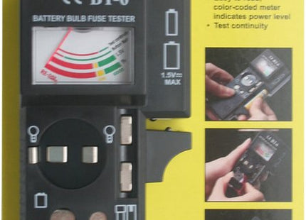 Benson batterijtester universeel voor batterijen, zekeringen en lampen