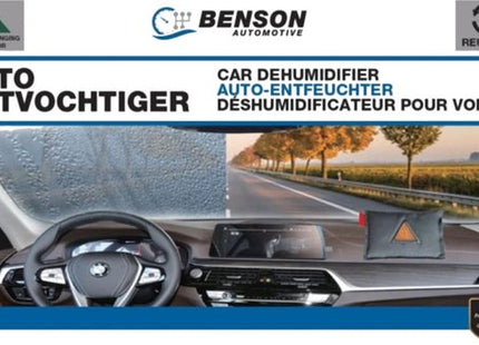 Benson auto ontvochtiger herbruikbaar met vochtindicator, 4 stuks