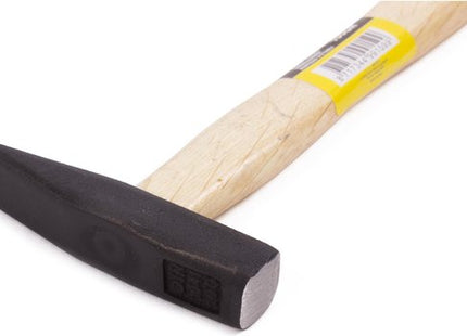 Benson bankhamer 100 gram met houten steel en zwart gelakte kop, 25,5 cm