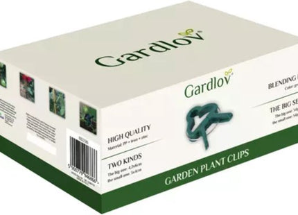 Plantenclips set van 108 stuks in 2 maten voor pot- en tuinplanten, groen