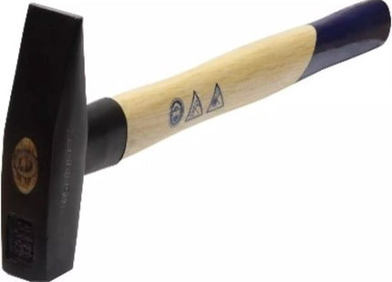 Benson bankhamer 100 gram met houten steel en zwart gelakte kop, 25,5 cm