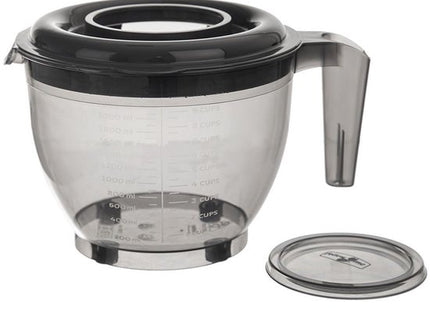 Orion keuken mengkom 2,5 liter met deksel, schenktuit en antislipvoetjes, grijs