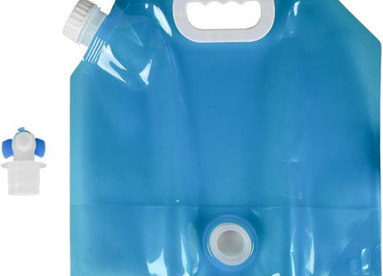 Benson opvouwbare waterzak 5 liter met kraan voor kamperen, blauw