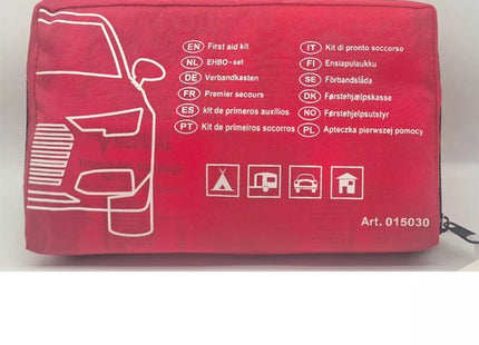 Verbandtrommel auto volgens DIN 13164:2022, EHBO set 44-delig in rode tas
