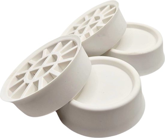STEGGER trillingsdempers wasmachine van wit rubber, set van 4 stuks