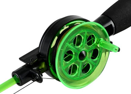 Benson krabhengel voor kinderen met nylon lijn, zwart-groen, 40 cm