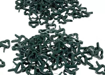 Plantenclips set van 108 stuks in 2 maten voor pot- en tuinplanten, groen