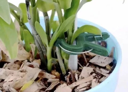 Plantenclips set van 108 stuks in 2 maten voor pot- en tuinplanten, groen