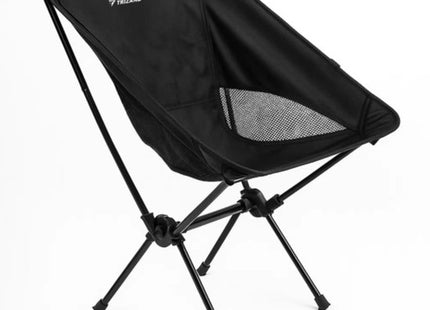 Trizand opvouwbare campingstoel zwart tot 120 kg met transporthoes