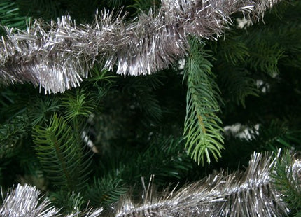 Decoris kerstslingers lichtroze, 2 stuks van 270 cm, glanzende folie