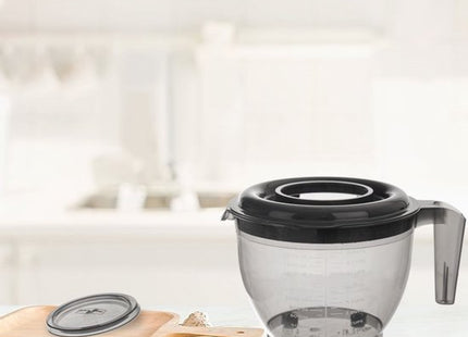 Orion keuken mengkom 2,5 liter met deksel, schenktuit en antislipvoetjes, grijs