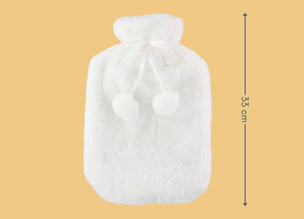 STEGGER kruik 2 liter van rubber met zachte pluche hoes, wit