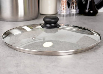 Vilde pannendeksel 32 cm van hittebestendig glas met stoomgat