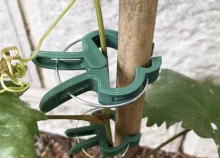 Plantenclips set van 108 stuks in 2 maten voor pot- en tuinplanten, groen