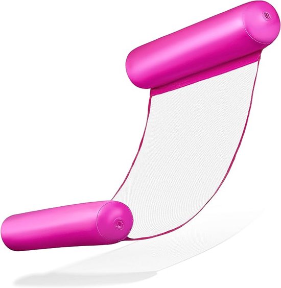 Waterhangmat roze opblaasbaar met draagvermogen tot 100 kg, 110 x 76 cm