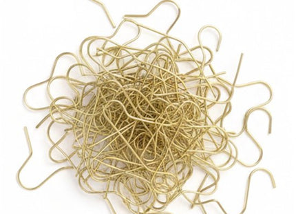 Kerstbalhaakjes goud van metaal, 100 stuks, 3,5 cm