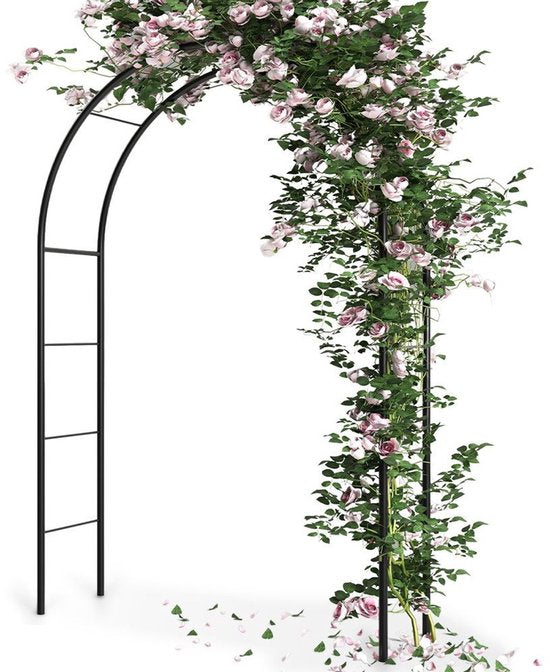 Vilde rozenboog metaal donkergroen 145 x 235 cm voor klimplanten