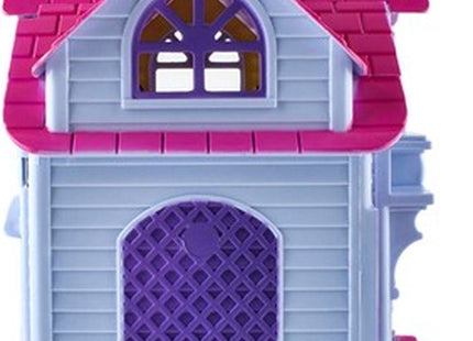 Kruzzel - Poppenhuis - Opvouwbaar - Kleurrijke Meubels en Accessoires - Grote Handgreep