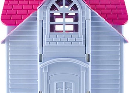 Kruzzel - Poppenhuis - Opvouwbaar - Kleurrijke Meubels en Accessoires - Grote Handgreep