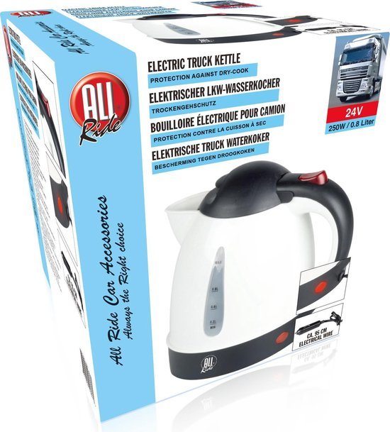 All Ride - Reis Waterkoker - 24 Volt - 800ml - Sigarettenaansteker Aansluiting Auto - MBDeals.nl