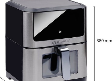 Alpina - Airfryer XXL – 8 Liter Inhoud - Digitaal Display - Temperatuurbereik van 80 tot 200 Graden - MBDeals.nl