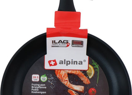 Alpina - Koekenpan - 28,5 cm Diameter - Anti - Aanbaklaag - Geschikt voor Alle Warmtebronnen - MBDeals.nl