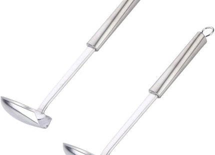 Alpina opscheplepel voor saus van rvs, zilver, 28 x 7 cm, 2 stuks
