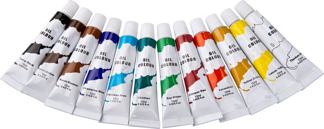 Artist & Co - Olieverf - 12 Stuks - Diverse Kleuren - 12 ml per Tube - MBDeals.nl