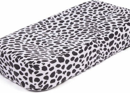 Bagagedrager kussen wit met zwarte stippen 32 x 15 x 5 cm inclusief tie-wraps