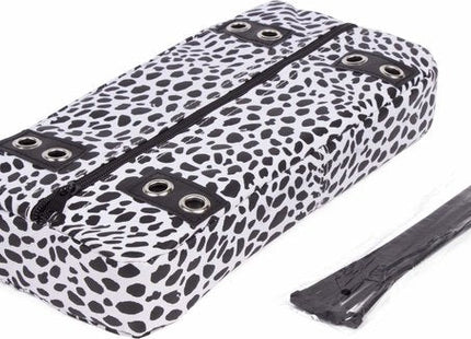 Bagagedrager kussen wit met zwarte stippen 32 x 15 x 5 cm inclusief tie-wraps - foto 3