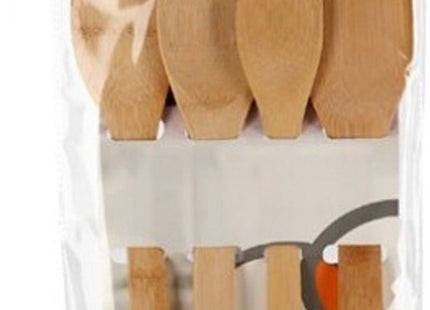 Bamboe keukenlepels set van 4 stuks, 30 cm, vaatwasserbestendig - MBDeals.nl