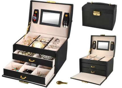 Beautylushh - Sieradendoos - Luxe Afwerking - Meerdere Compartimenten - Compact Formaat - MBDeals.nl