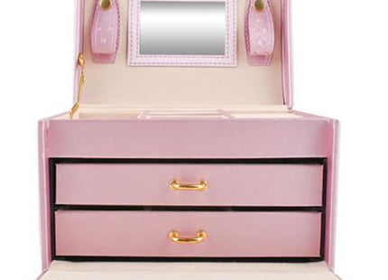 Beautylushh - Sieradendoos/Koffer - 20 Compartimenten - Afsluitbaar - Roze met Gouden Accenten - MBDeals.nl