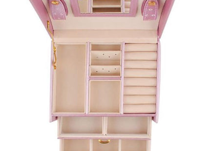 Beautylushh - Sieradendoos/Koffer - 20 Compartimenten - Afsluitbaar - Roze met Gouden Accenten - MBDeals.nl