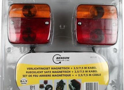 Benson aanhangerlampen 12 volt met magneet en 7,5 m kabel (2 stuks) - foto 5