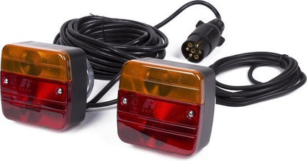 Benson aanhangerlampen 12 volt met magneet en 7,5 m kabel (2 stuks)