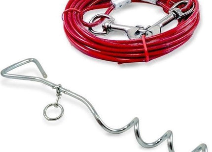 Benson - Aanlegspiraal met Kabel – 4 Meter – Voor Tuin, Camping en Strand – Metaal - MBDeals.nl